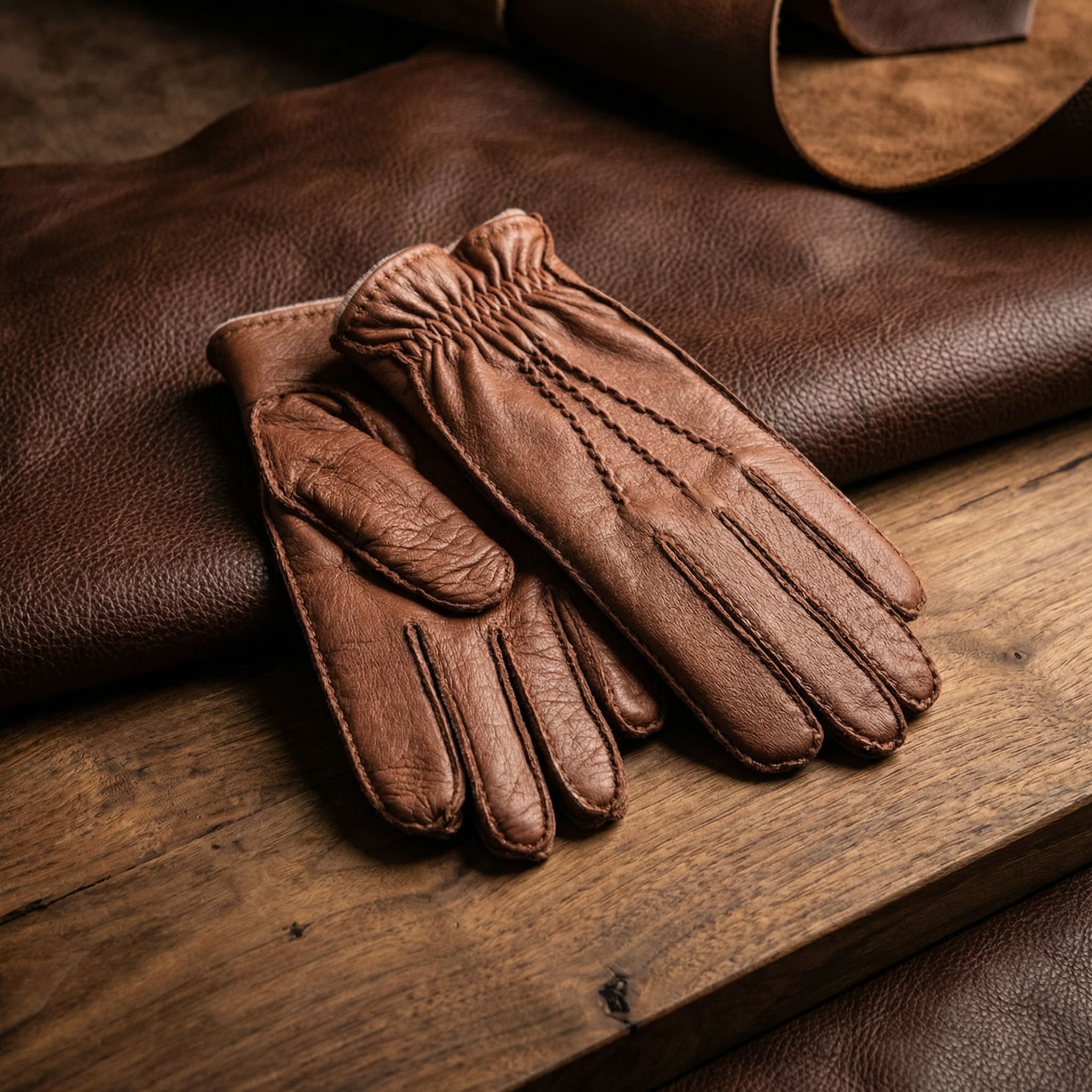 Damen Winterhandschuhe Hirschleder Kaschmir