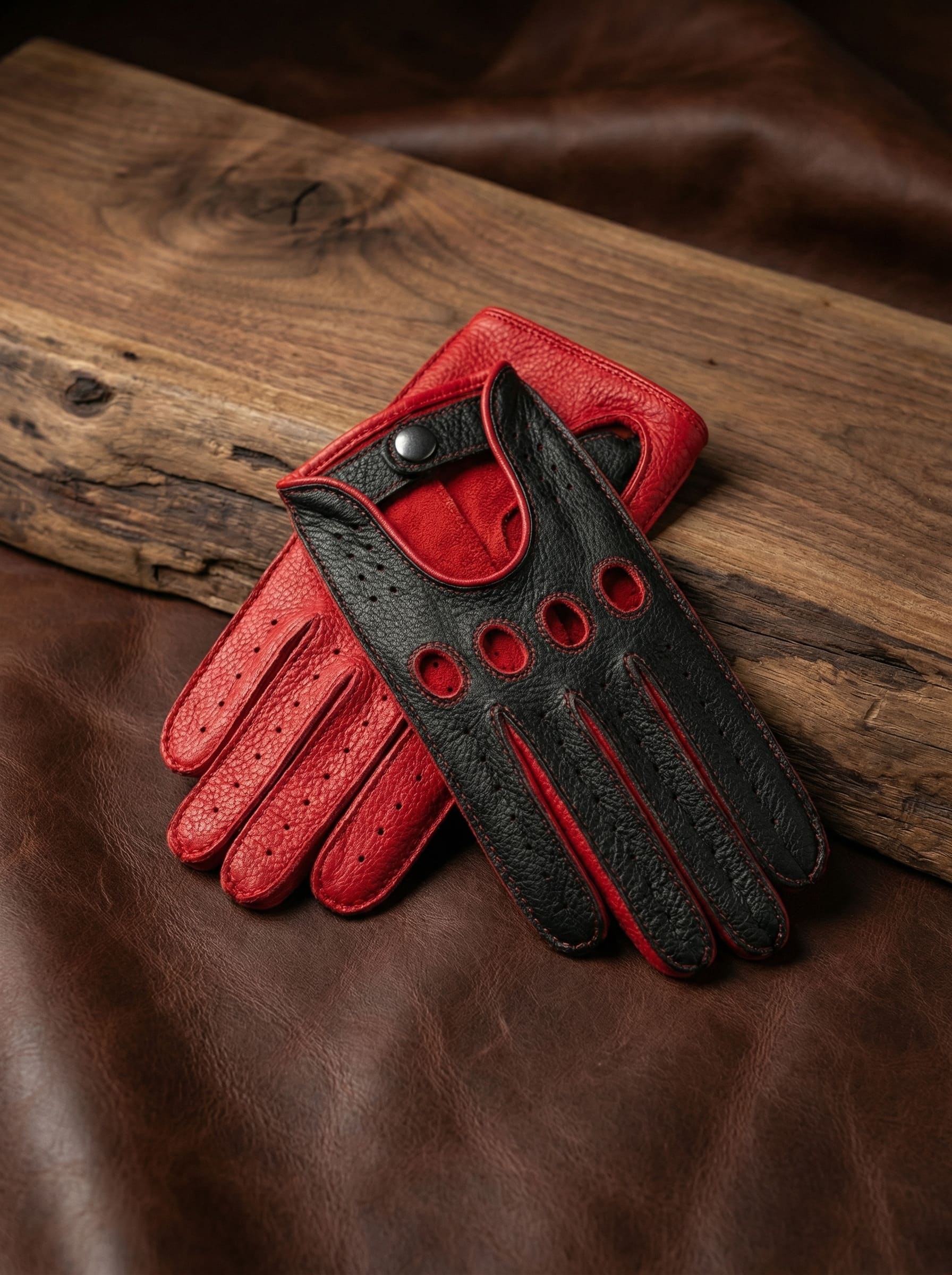 fahr handschuhe Damen Fahrhandschuhe Hirschleder Rot & Schwarz Freehub body:Micro Spline BMX Gloves | BMX Tailored Protection Kits Handfläche für außergewöhnliche Atmungsaktivität