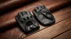 Men’s Black Deerskin Fingerless Driving Gloves