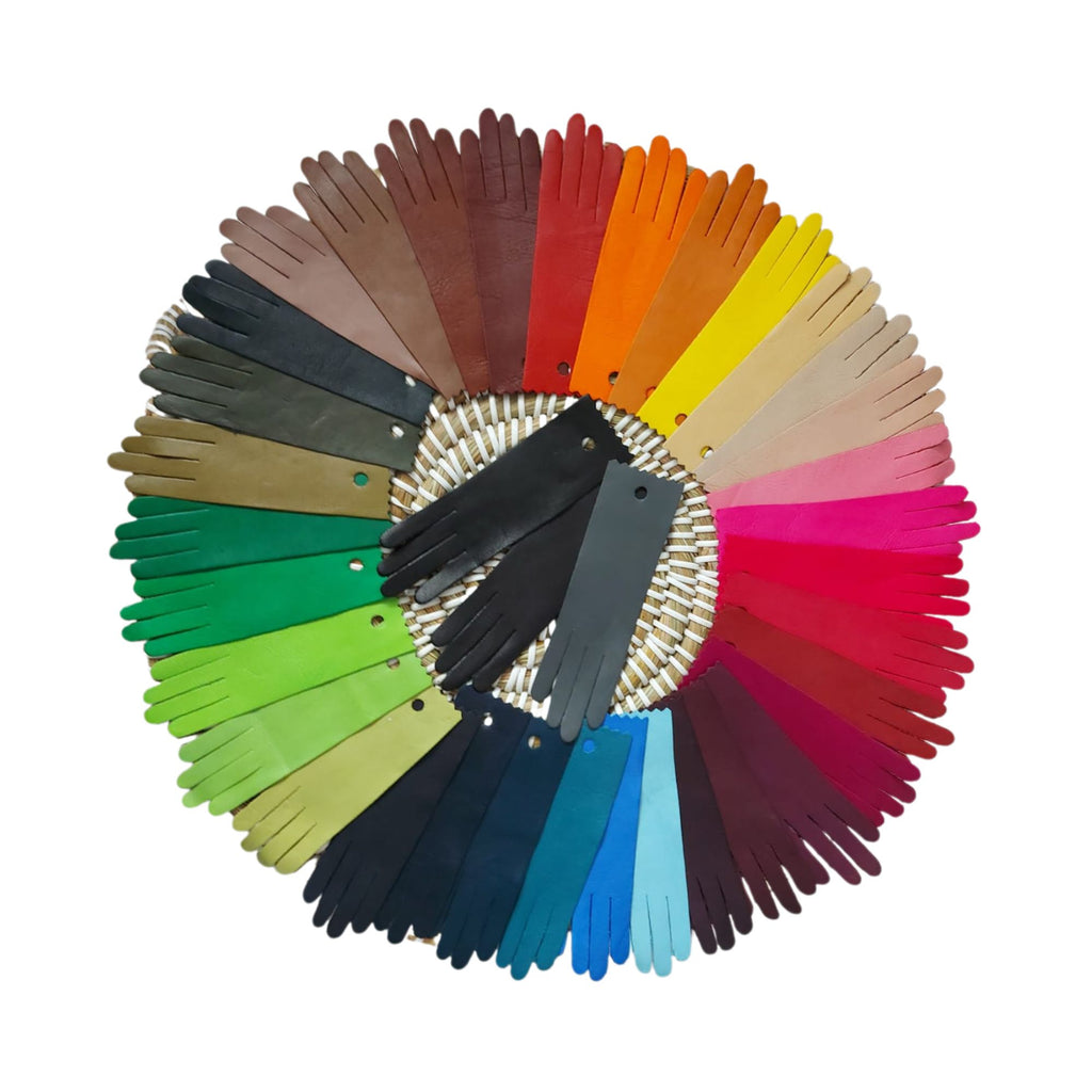 Men's Black Lambskin Fingerless Leather Driving Gloves with Red Stitching – Handcrafted & Luxurious