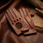 Men’s Nappa Leather Driving Gloves – Cognac