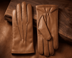 Herren-Winterhandschuhe aus Nappaleder – handgenäht, kaschmirgefüttert mit Elastik in der Handfläche