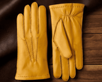 Dameswinterhandschoenen van nappaleer – handgenaaid, met kasjmieren voering en elastiek in de handpalm