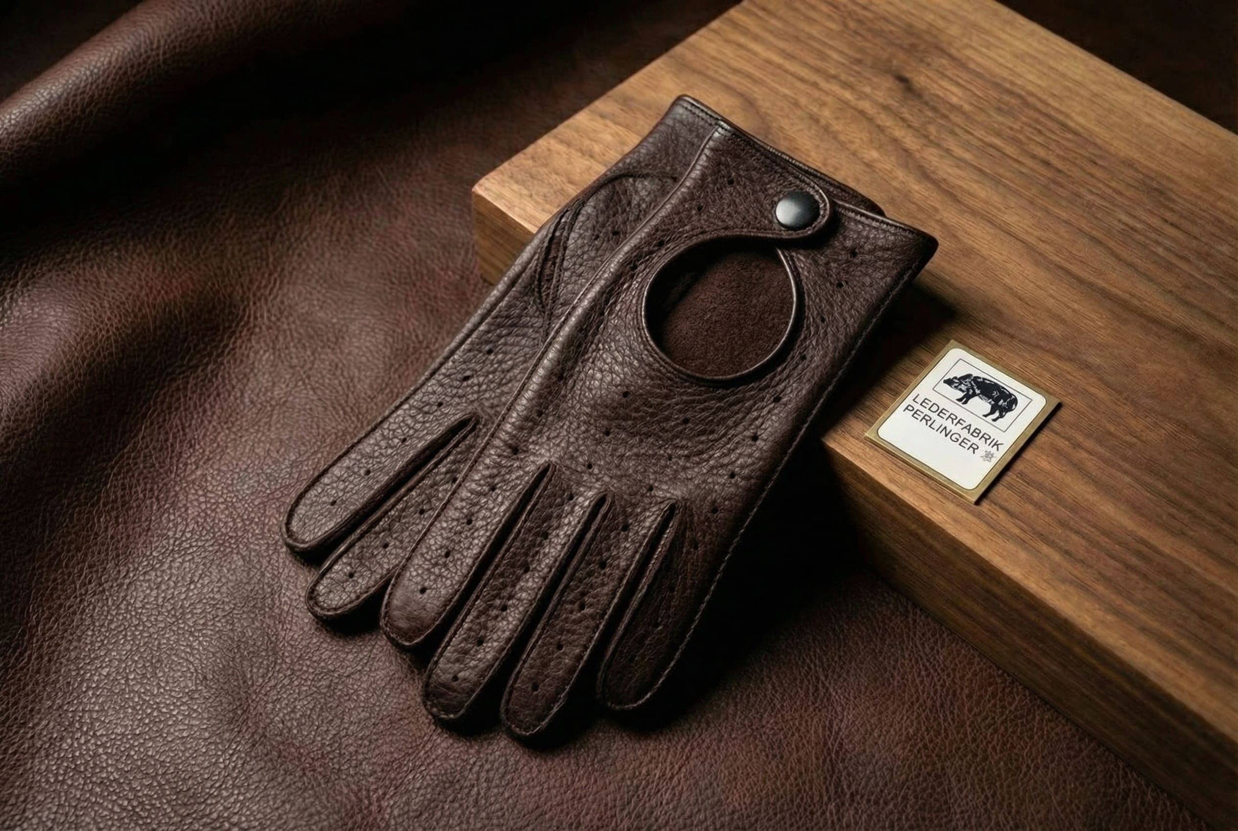 Men’s Peccary Leather Driving Gloves Premium Handcrafted Comfort