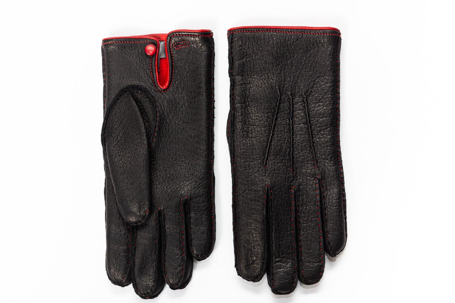 Herren Peccary-Winterhandschuhe – Handgenäht aus einem Lederstück, Kaschmir-Futter, Fingerkomfort, Maßanfertigung