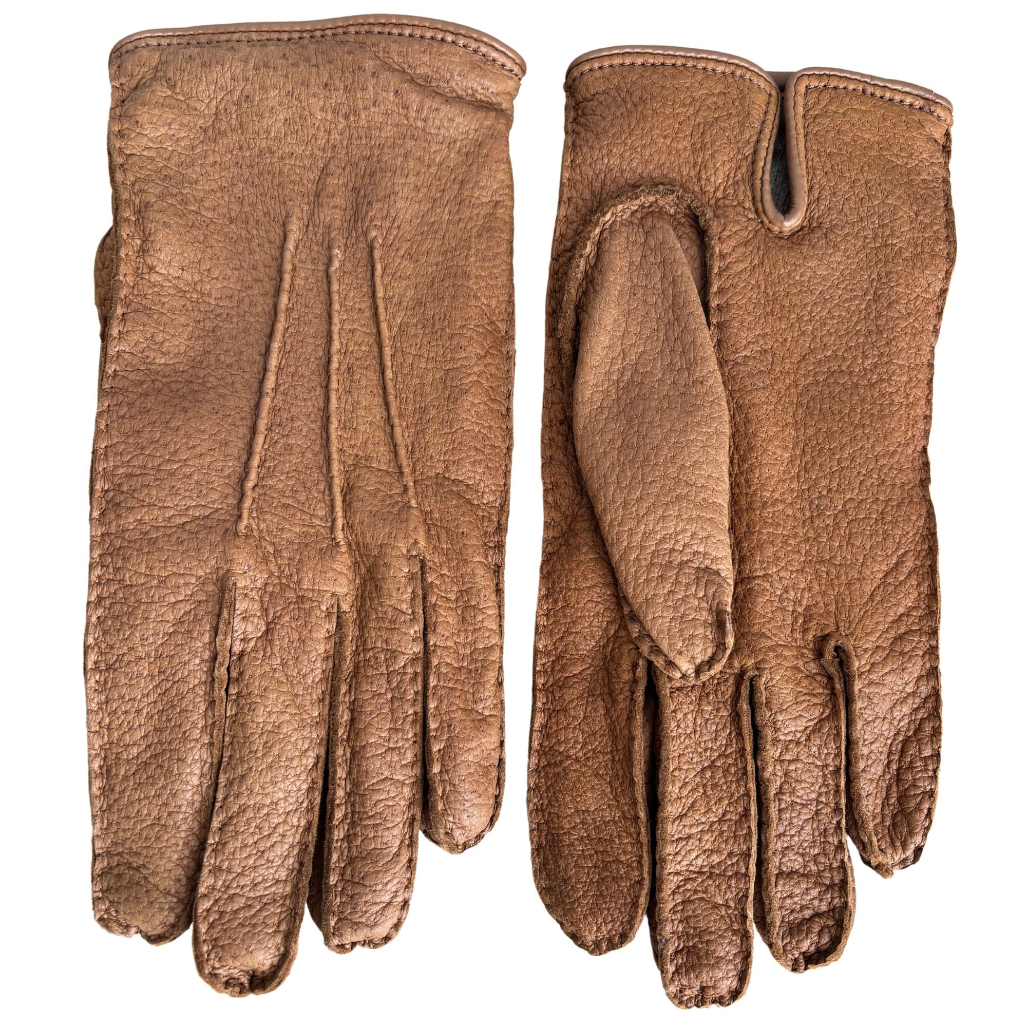Women’s Peccary Winter Gloves – Unlined, Cork, Hand Sewn and Tailored
