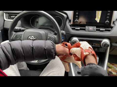 Men’s Crochet Driving Gloves – Orange Deerskin, Handmade