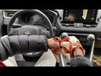 Men’s Crochet Driving Gloves – Orange Deerskin, Handmade