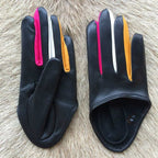 Women’s Fashion Leather Gloves – Multicolor Nappa Leather